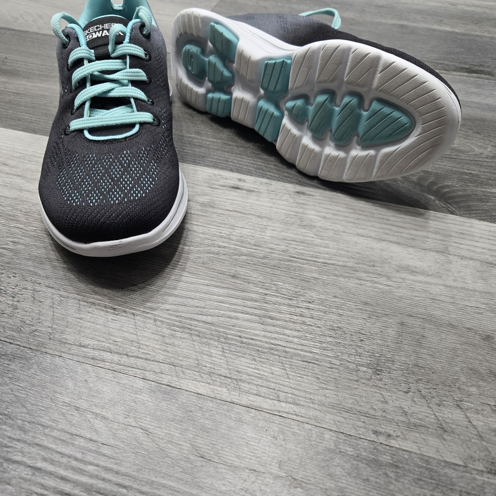 Skechers Women’s Black & Teal Performance Walking Shoes - Picture 5 of 5